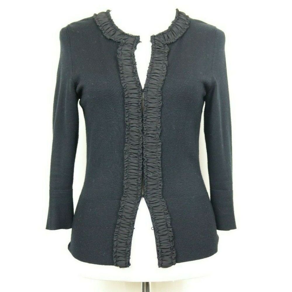 White House Black Market Ruched Ribbon Cardigan
